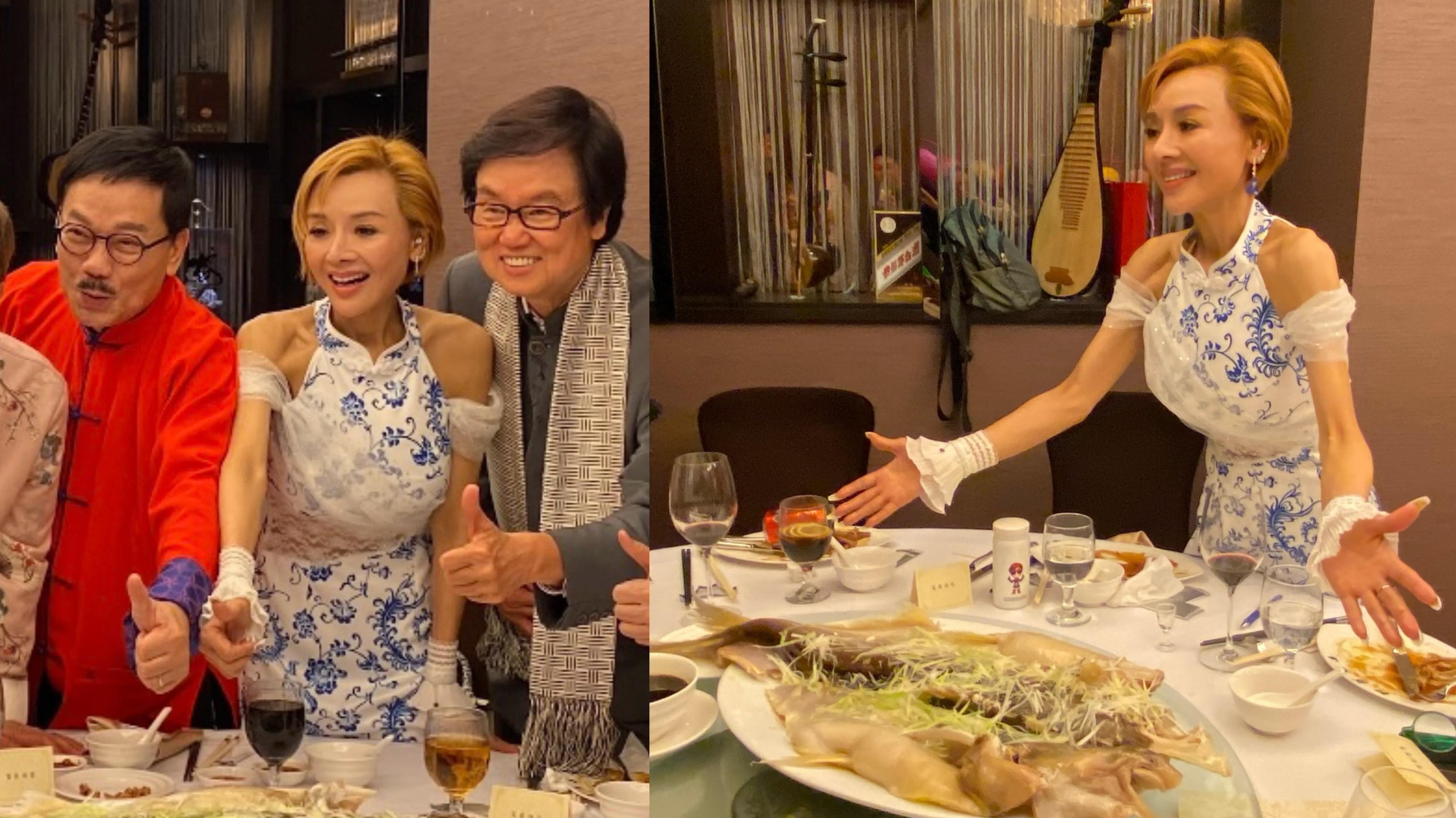 葉子楣孖尹光黃百鳴賀新春 投資酒店盼能走得更遠