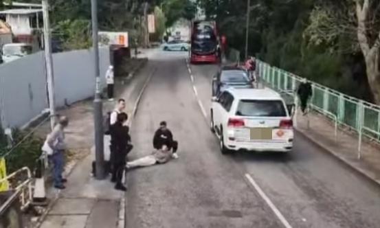 八鄉錦上路發生交意外。（fb「交通意外關注組(香港)」圖片）