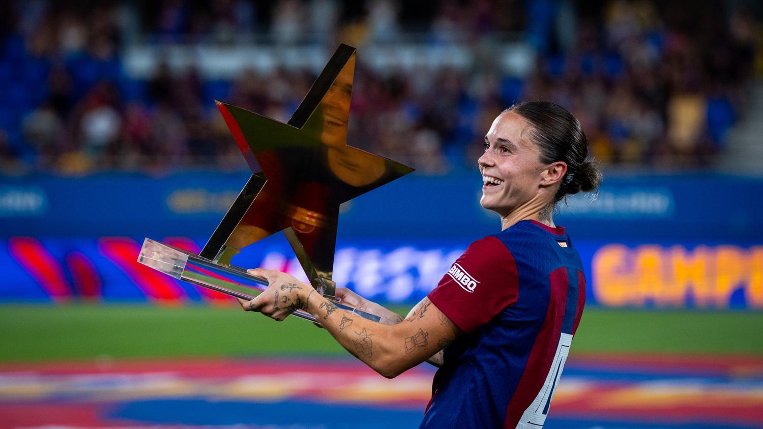 巴塞隆拿女足的莉安被對手指控不雅行為。(巴塞隆拿官網)