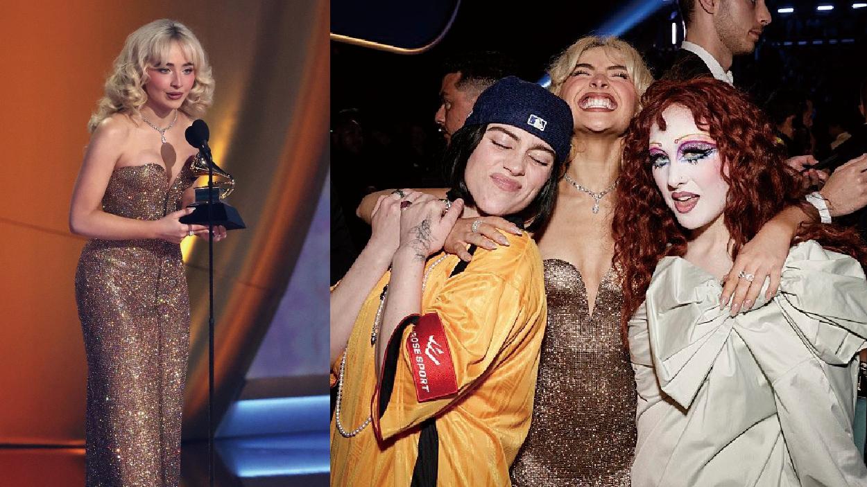 格林美2025︱Sabrina Carpenter擊敗Billie Eilish/Ariana Grande首奪格林美獎