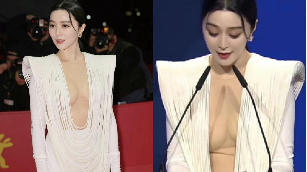 范冰冰中空流蘇豔壓柏林影展紅地氈 乳貼不慎露出洩春光