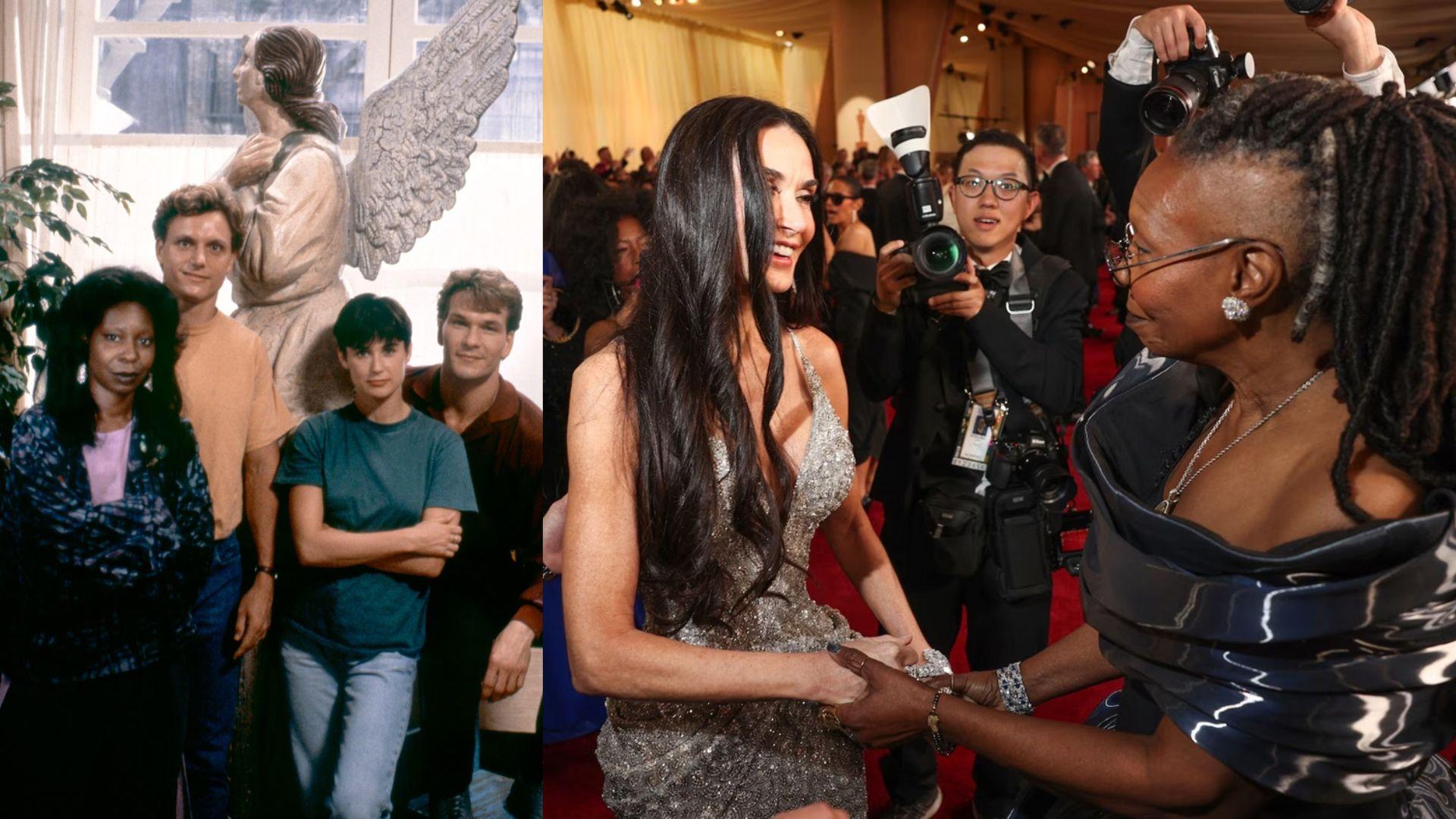 奧斯卡2025｜69歲胡比高拔驚喜現身 與《人鬼情未了》拍檔狄美摩亞再度同框