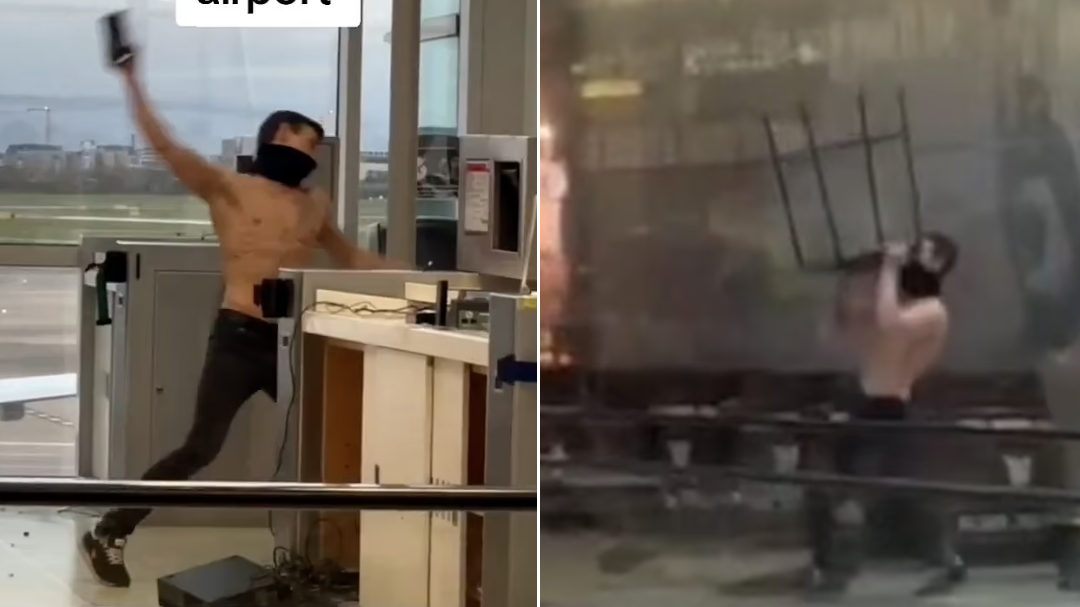 裸男醉漢大鬧機場！瑞安航空公司禁10年內乘搭其航班(有片)