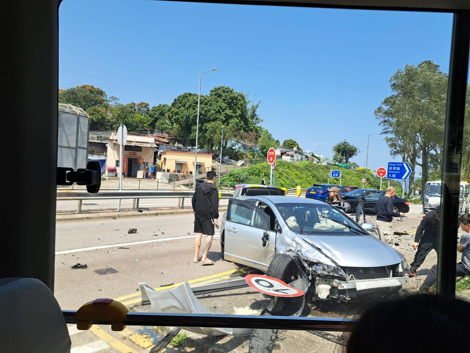 西貢發生車禍。（fb「馬路的事討論區」圖片）