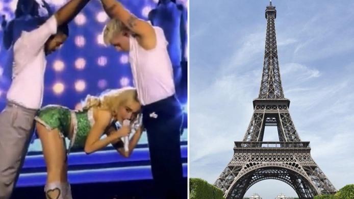 Sabrina Carpenter巴黎騷擺3P艾非爾鐵塔姿勢惹非議