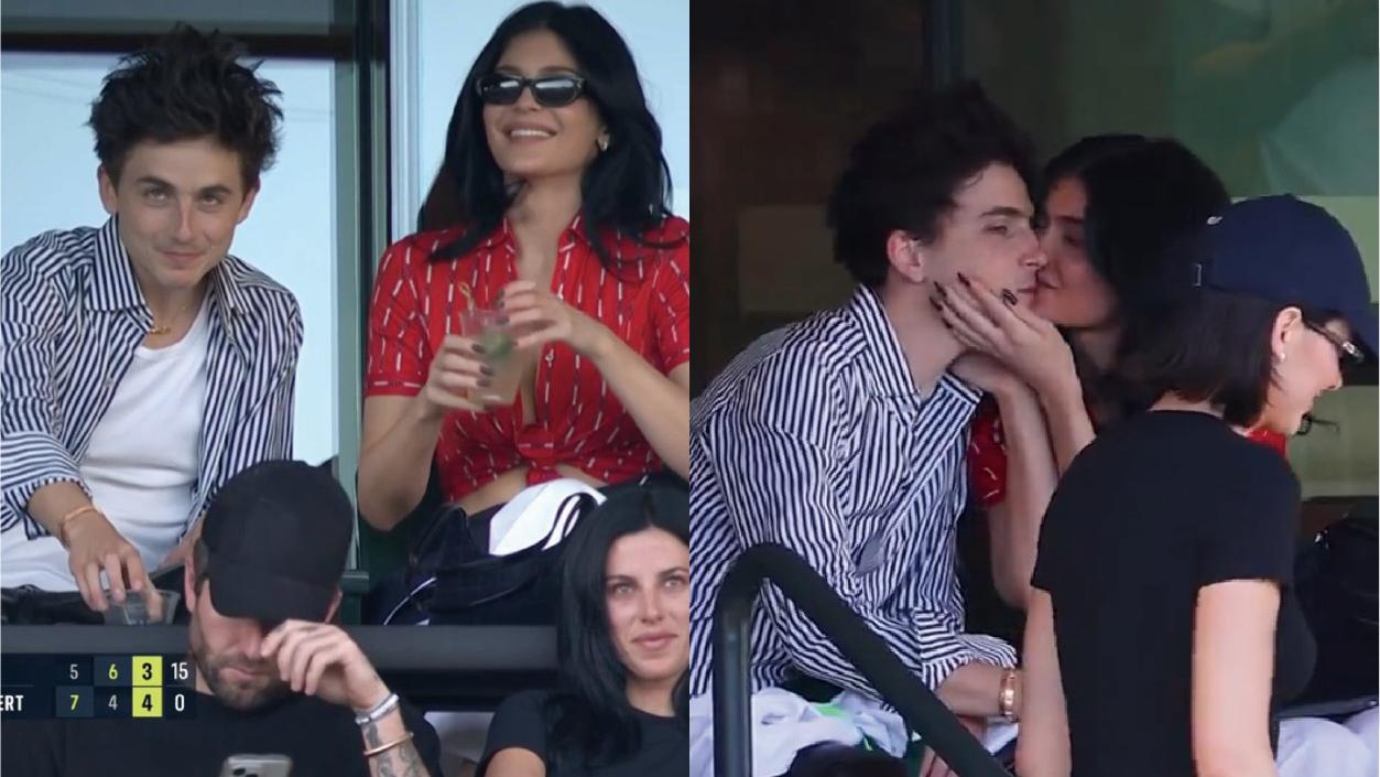 Kylie Jenner網球場上索吻  添麥菲：等一下  珠唇以送上