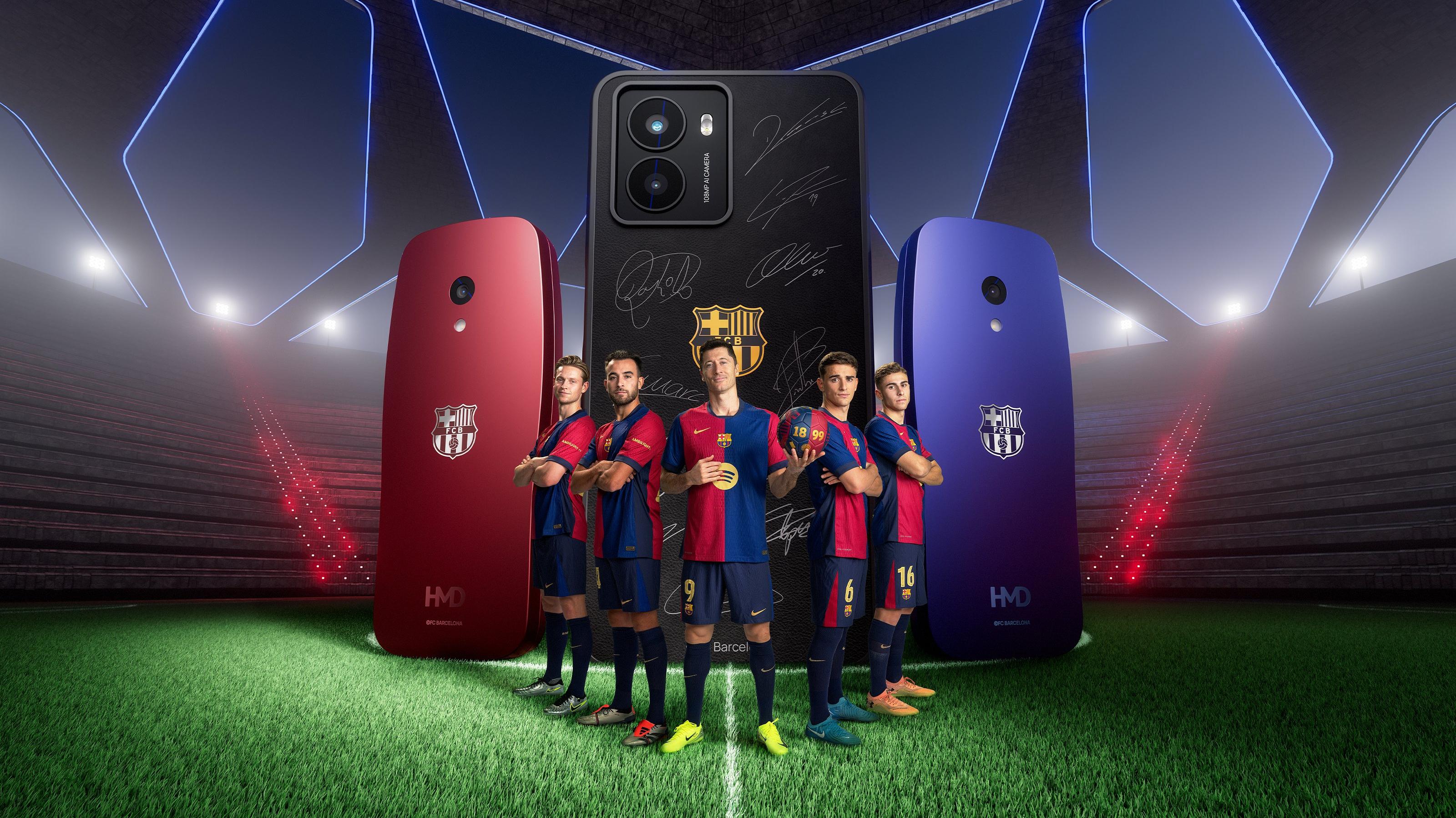 巴塞特別版HMD 3210手機歐洲登場　內置球場版貪食蛇