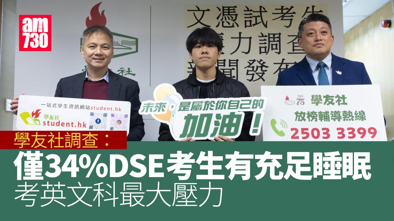 學友社調查：文憑試考生壓力平均分達6.90　約四成感極大壓力