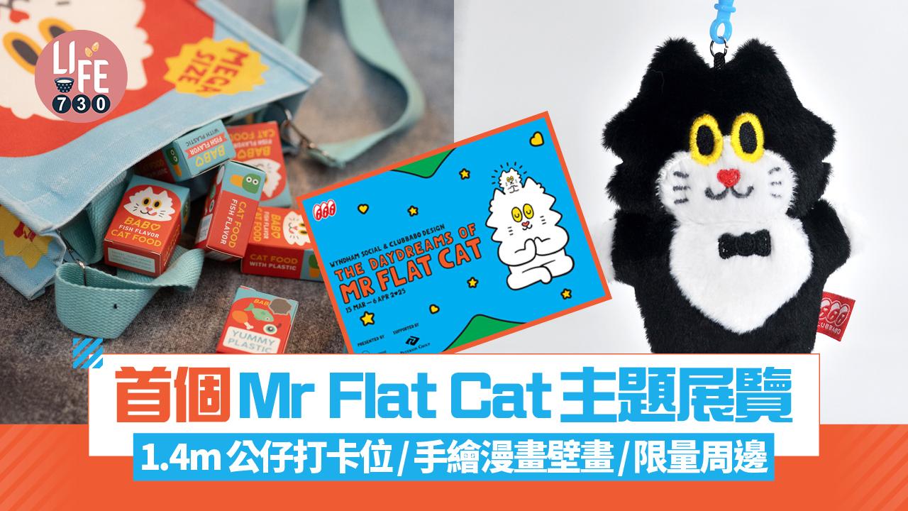 首個Mr Flat Cat主題展覽 1.4m公仔打卡位/手繪漫畫壁畫/限量周邊產品