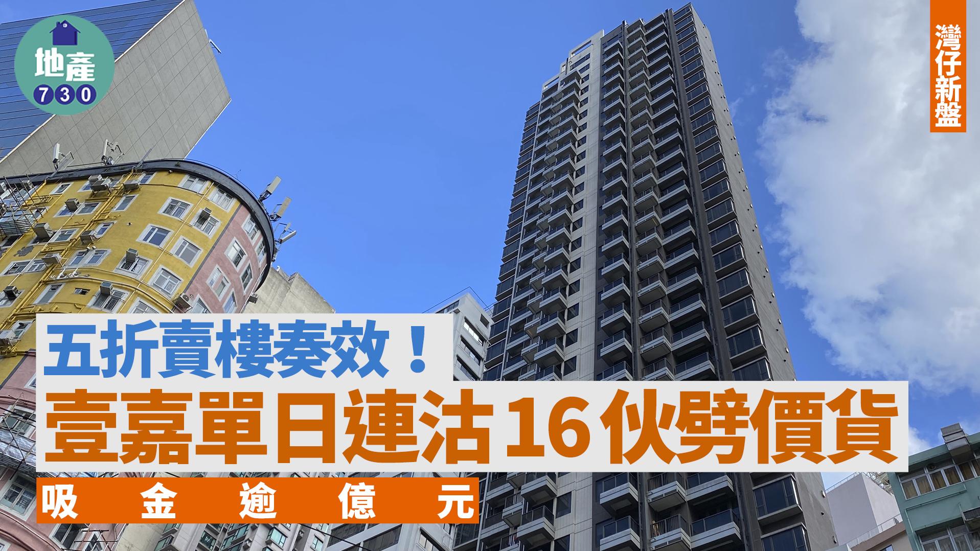 五折賣樓奏效！壹嘉單日連沽16伙劈價貨 吸金逾億元｜灣仔新盤