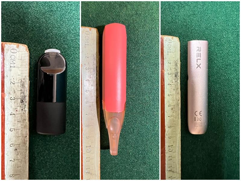 海關羅湖管制站檢太空油電子煙，17歲男旅客被捕。(政府新聞處)