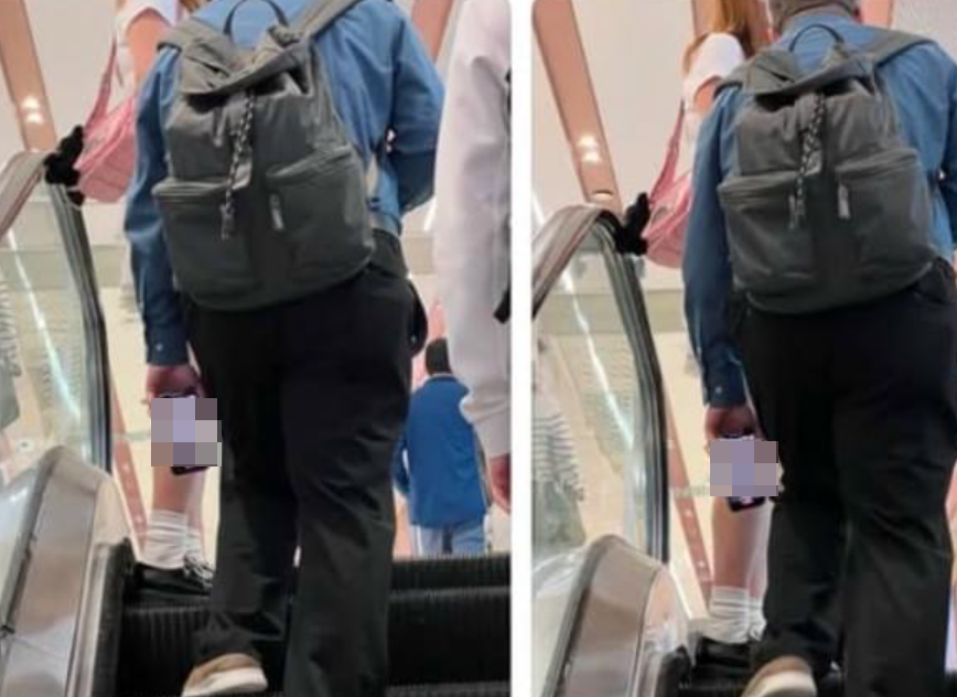 據了解事發於銅鑼灣世貿中心，事主與被捕人互相認識，當時他們一同乘搭往上層的扶手電梯，期間男方左手手持一部畫面顯示正在攝錄的手機「低炒」，懷疑偷拍穿短裙的女事主，過程被後方的網民發現及拍下影片，並於社交平台Threads發貼文提醒女事主。(Threads)