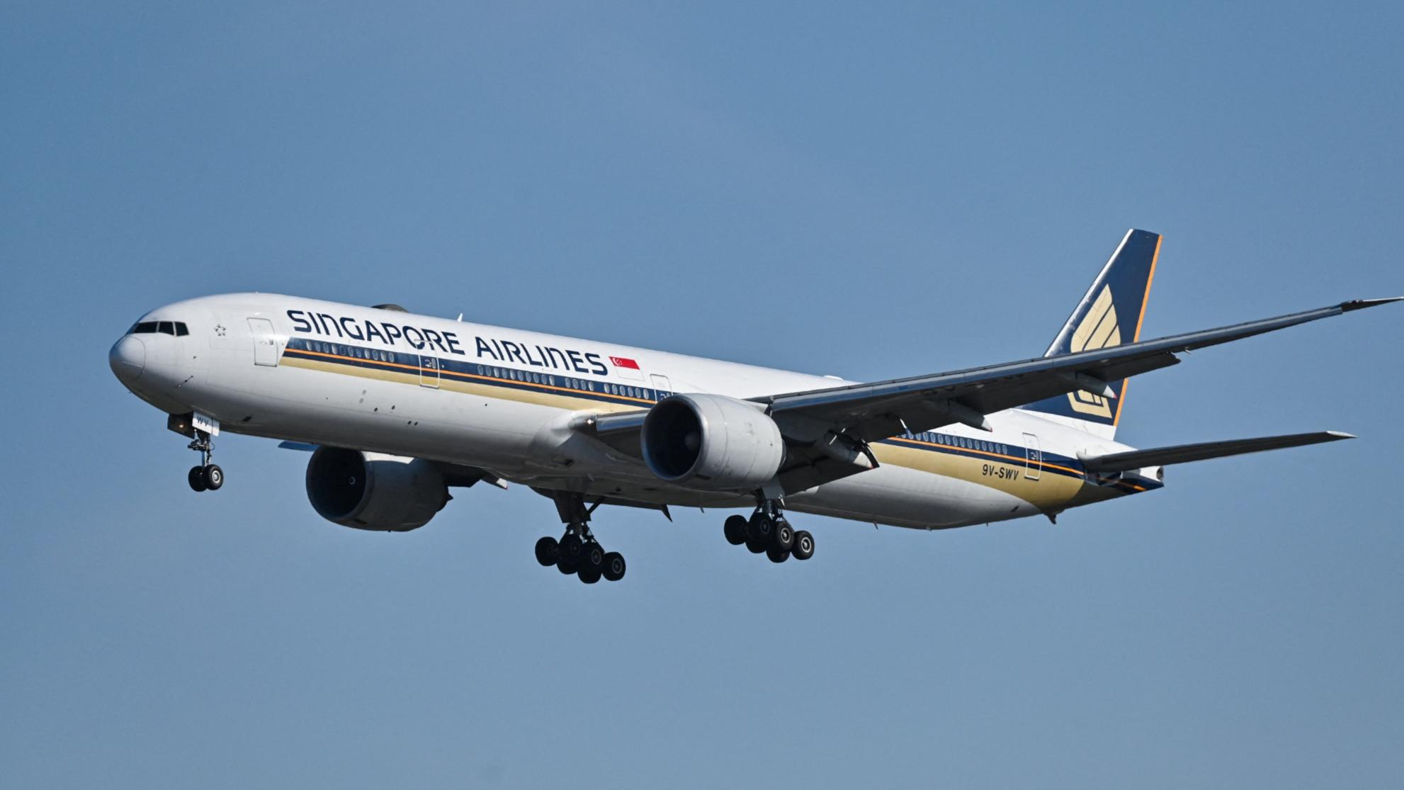 新加坡航空客機。(互聯網)