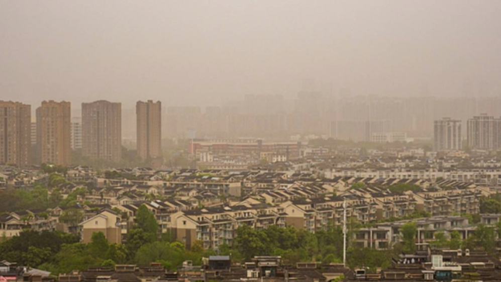 沙塵暴南下 廣州嚴重污染 深圳一片灰濛