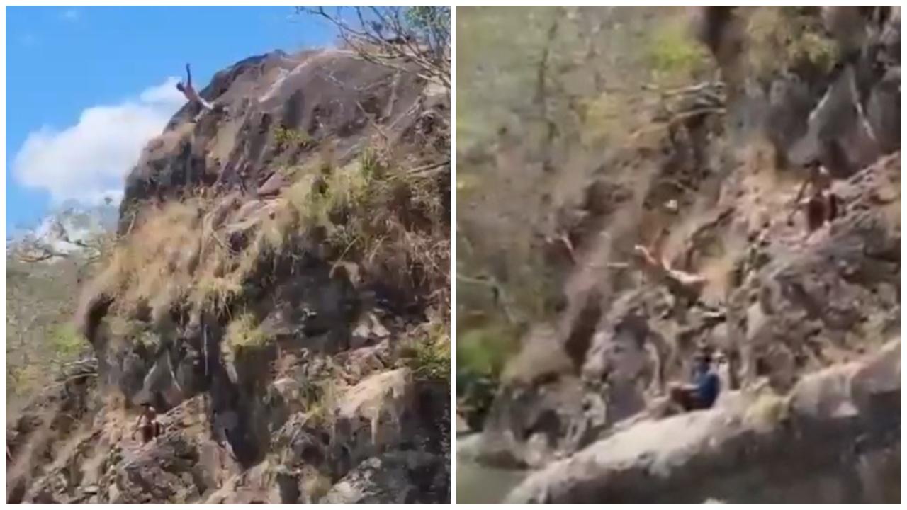 男子玩懸崖跳水，疑跣腳直撼岩石當場慘死。(X)