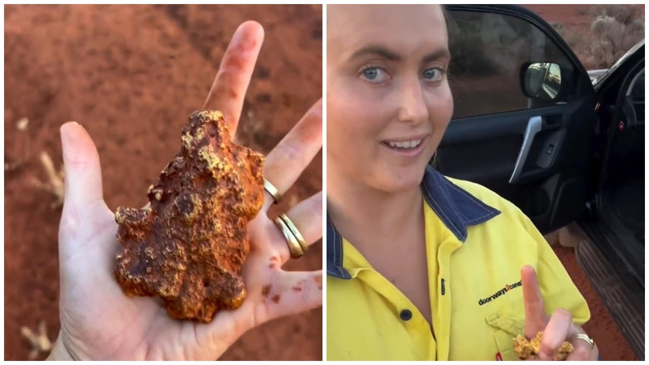 淘金女掘出值100萬元金塊，網民勁羨慕「保留可以退休了」。(IG)