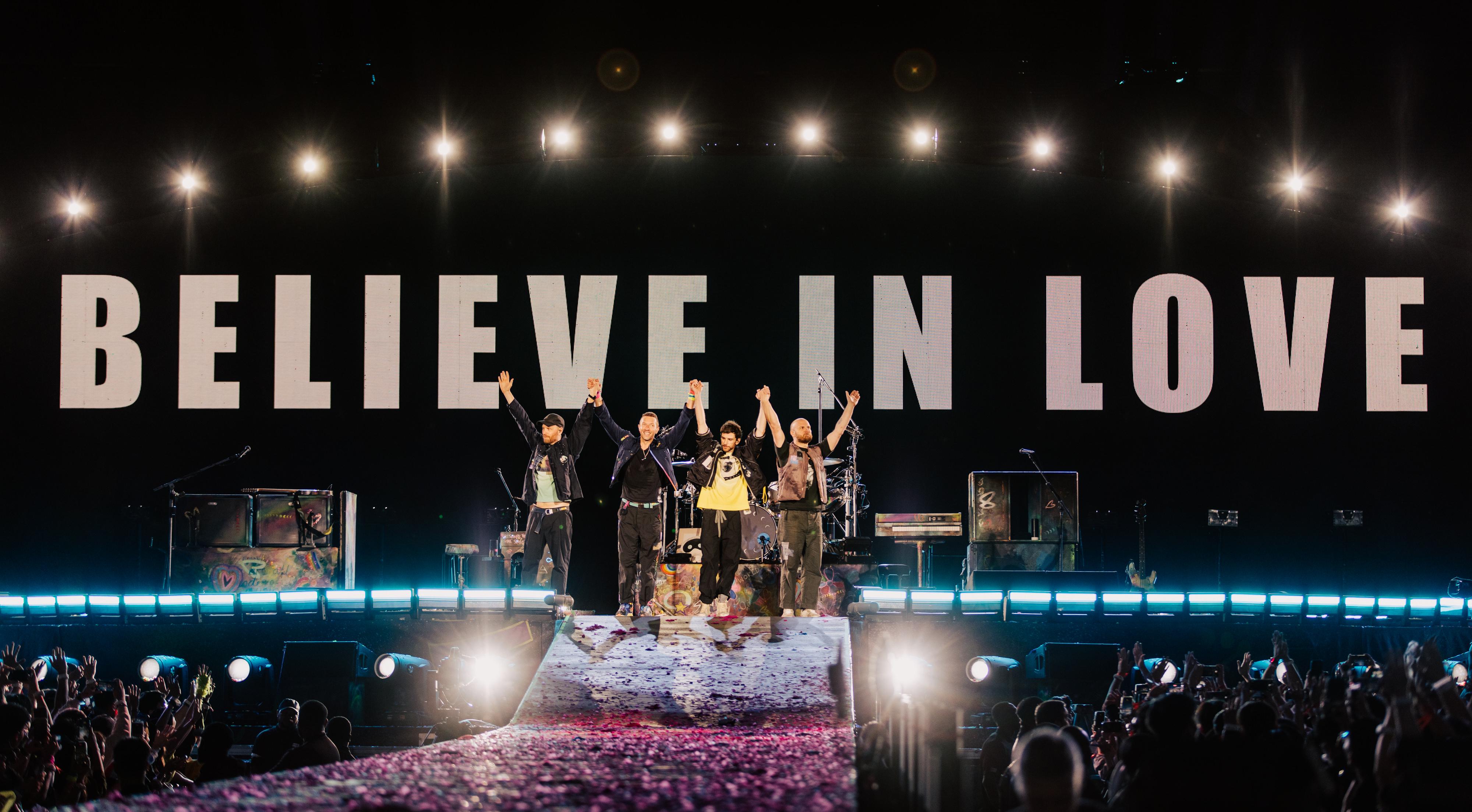 英國殿堂級搖滾樂隊Coldplay演唱會圓滿舉行。(啟德體育園圖片)