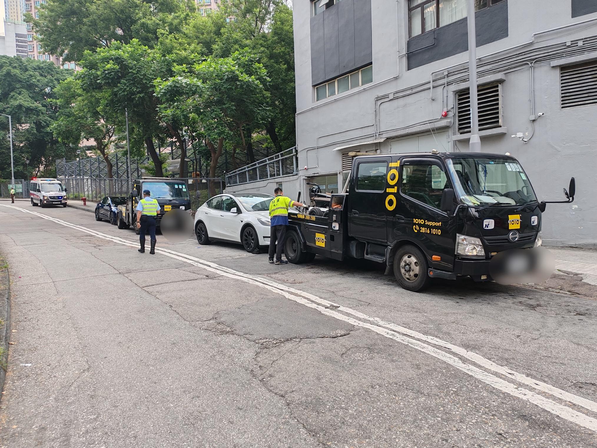 警葵青工廠區打擊交通違例，兩日發641張「牛肉乾」拖4車。(警方圖片)