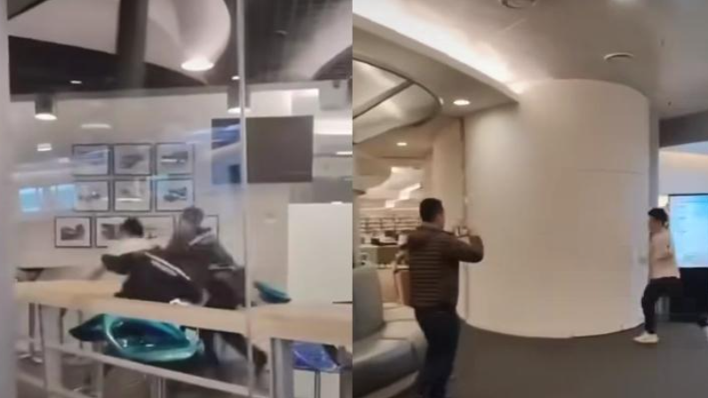 城市大學一名男學生大鬧飯堂，涉多宗罪被捕。（fb「香港突發事故報料區2.0」圖片）