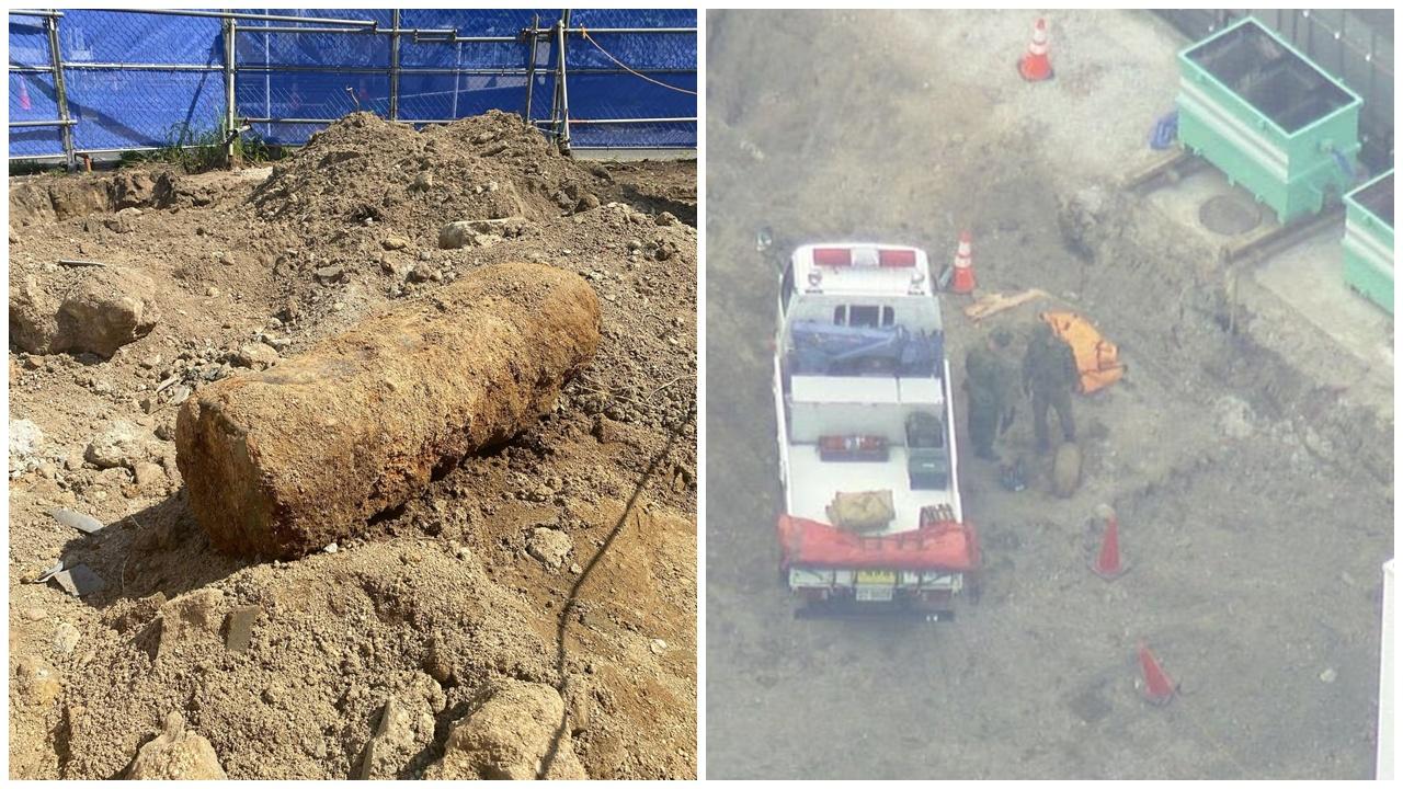 廣島大學校區驚現未爆炸彈，陸上自衛隊封鎖拆彈。(X)