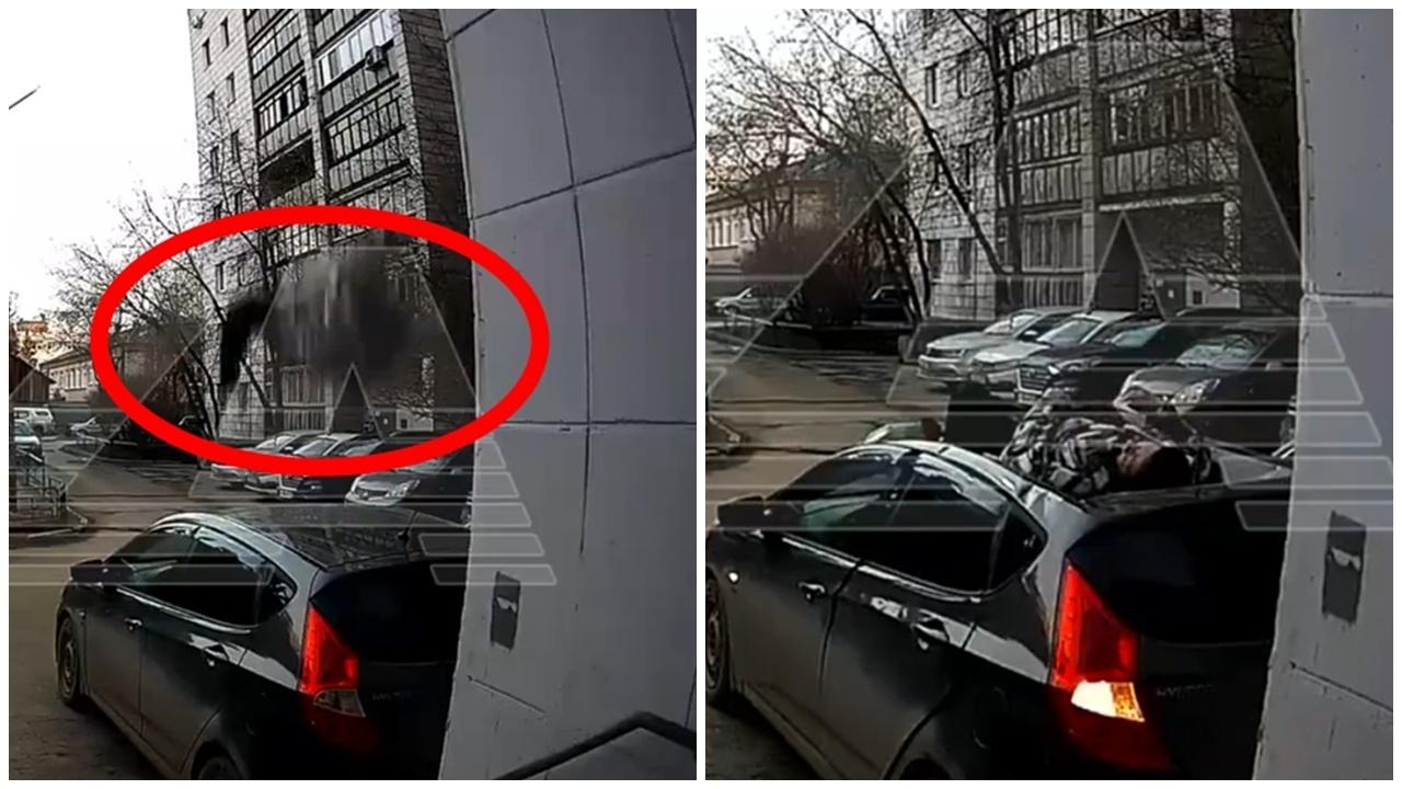 八旬婦6樓墮下砸凹車，仍能揮手求救奇蹟生還。(X)