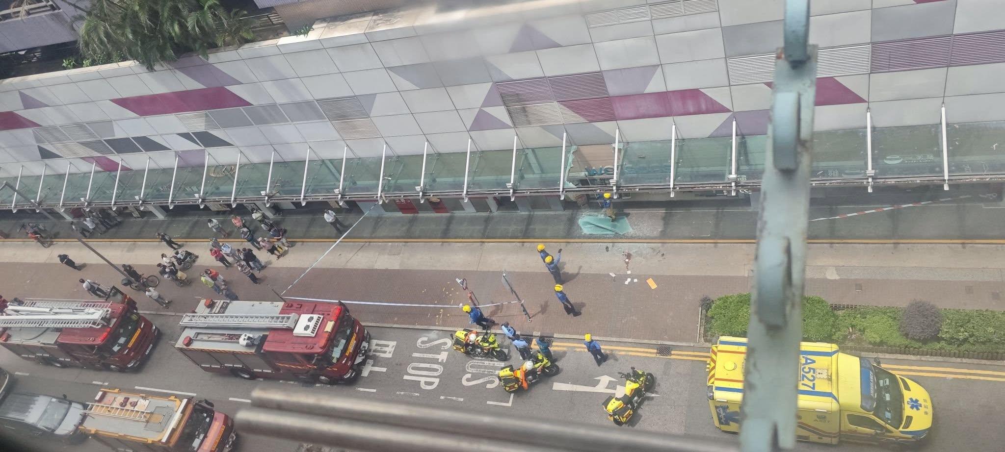 長沙灣元州商場有人墮樓。(元州邨.長沙灣邨.幸福邨.麗翠苑.麗閣邨~街坊專區FB)