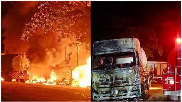 柬埔寨婦油罐車旁燒烤致爆炸　焚毀民宅釀3死