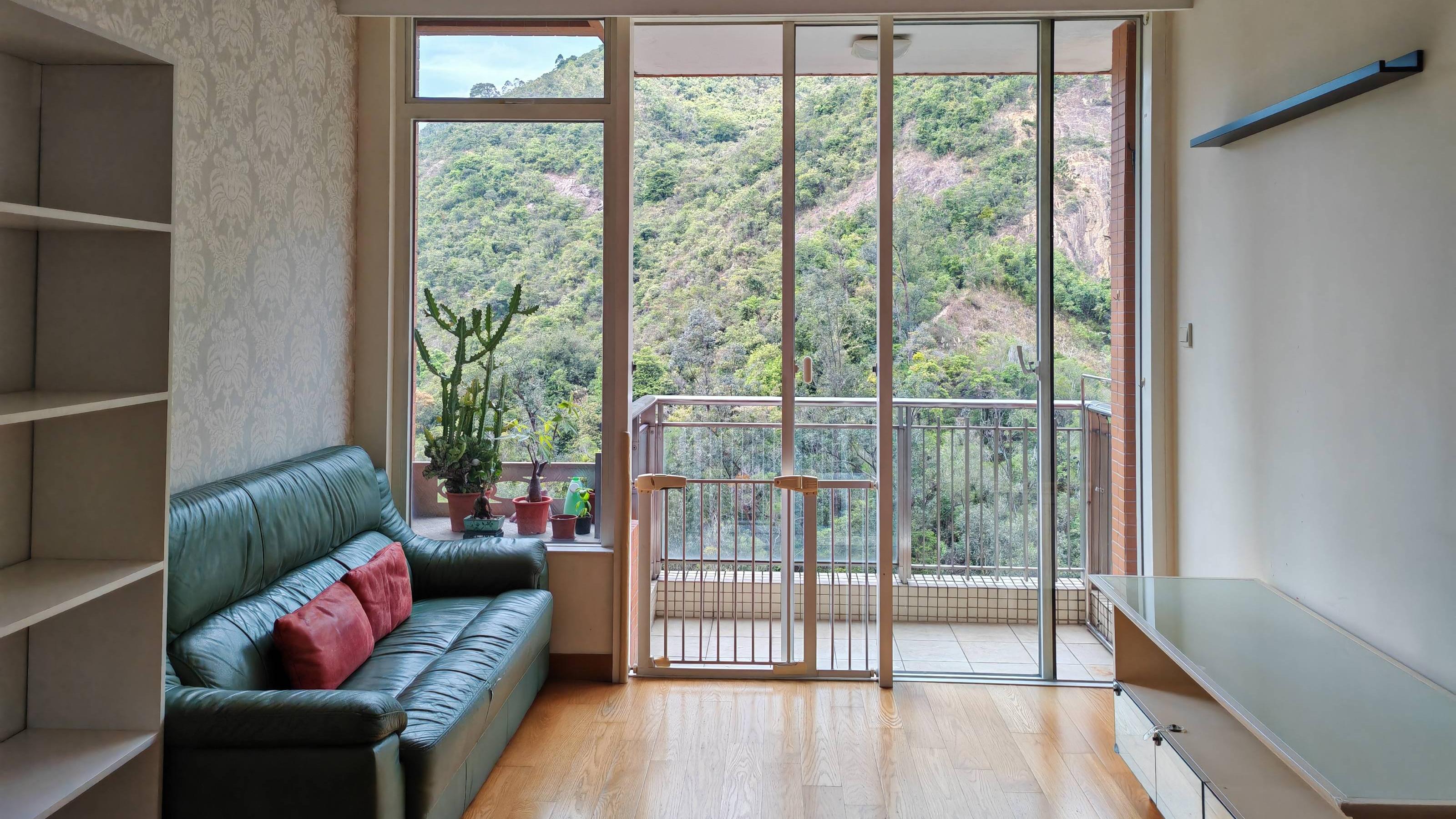 單位座向西北，望全山巒景，視野清幽開揚，室內採光度亦高。