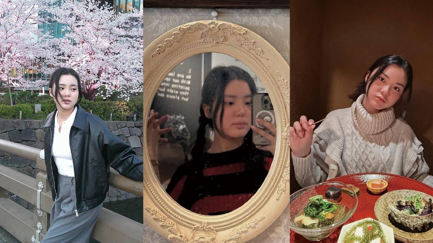 姚焯菲日本充電之旅 賞櫻花歎美食購物樂