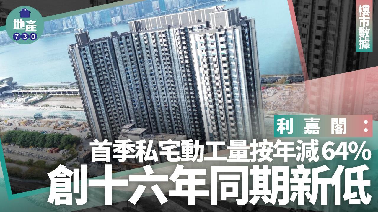 利嘉閣：首季私宅動工量按年減64%  創十六年同期新低｜樓市數據