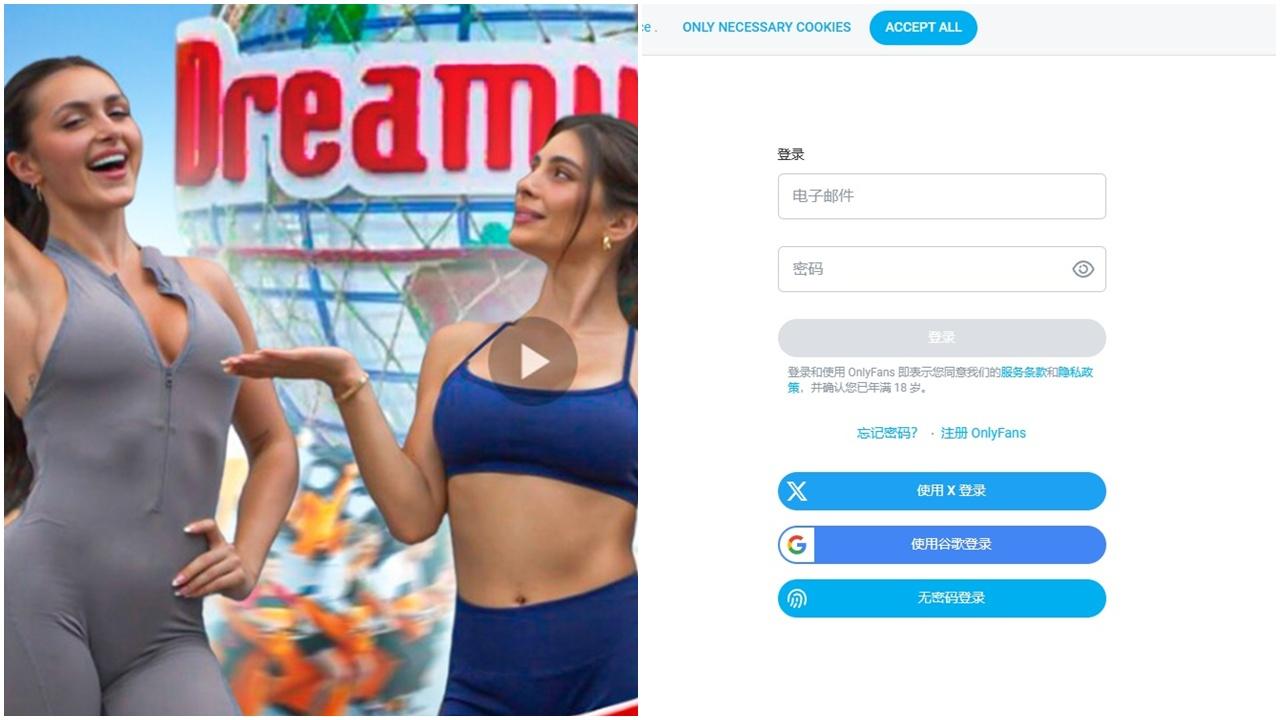 成人平台OnlyFans傳「天價賣身」，叫價624億港元易主。(網站截圖)