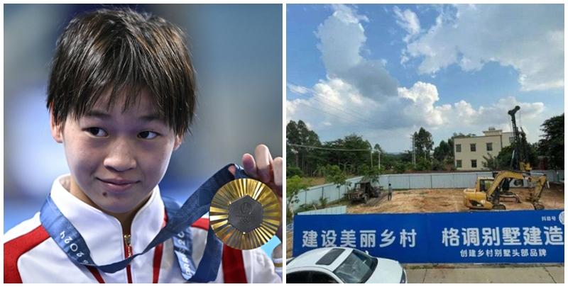 全紅嬋老家蓋40坪別墅，施工現場已圍起鐵皮。（圖／翻攝極目新聞）