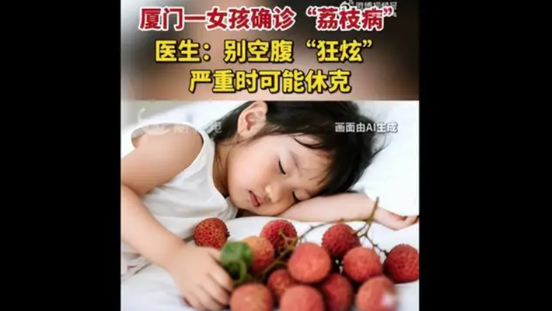 6歲女童空腹吃荔枝標冷汗入院 醫生揭患「荔枝病」