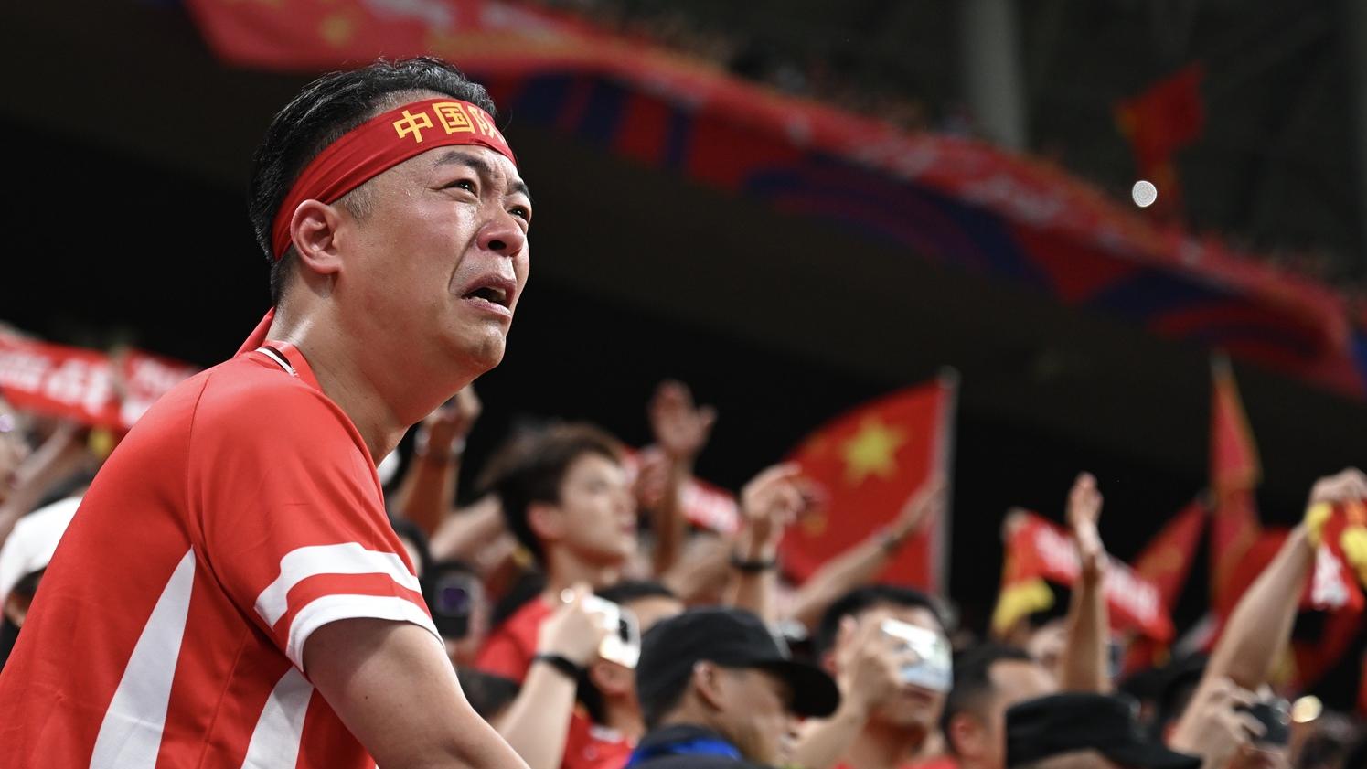 中國隊球迷。(新華社)