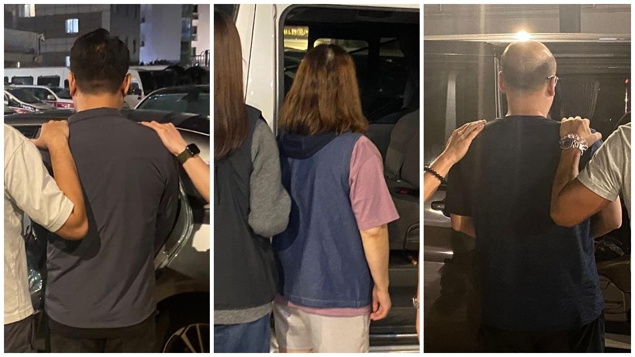 警元朗拘3男女，涉內地偷信用卡來港碌20萬貴價物品。(警方相片)