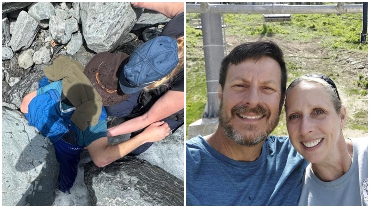 男子遭巨石壓身，妻冷靜處理僅3小時成功助夫脫險。(X)