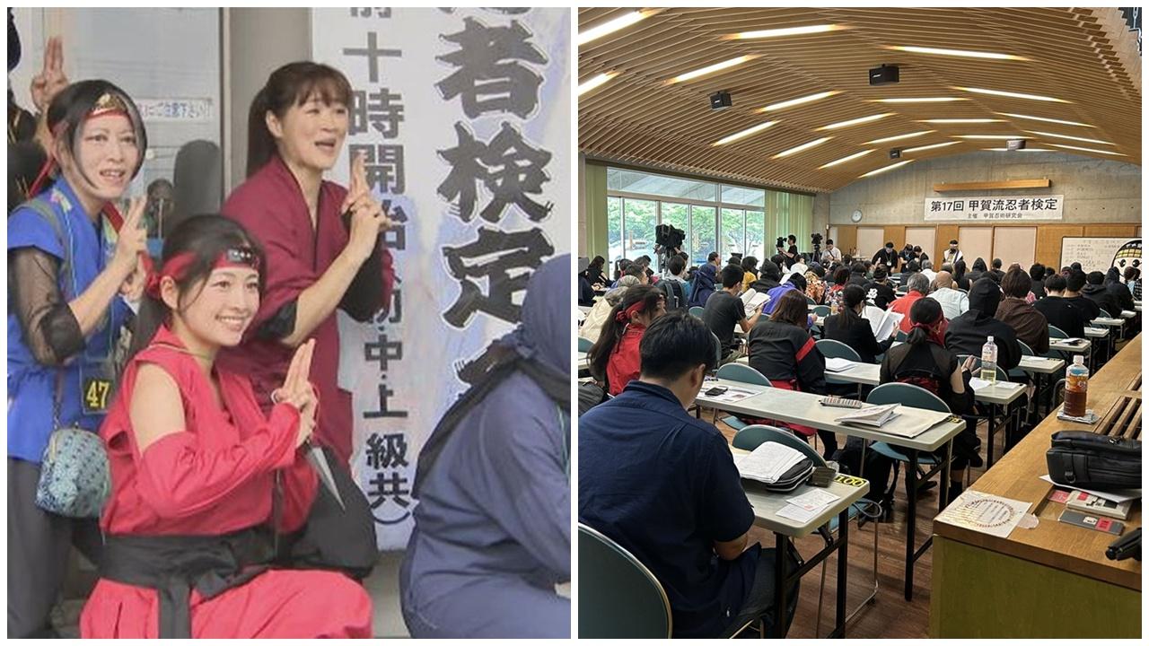 日本甲賀忍者考試比拚筆試與手裏劍，130人應考。(資料圖片)