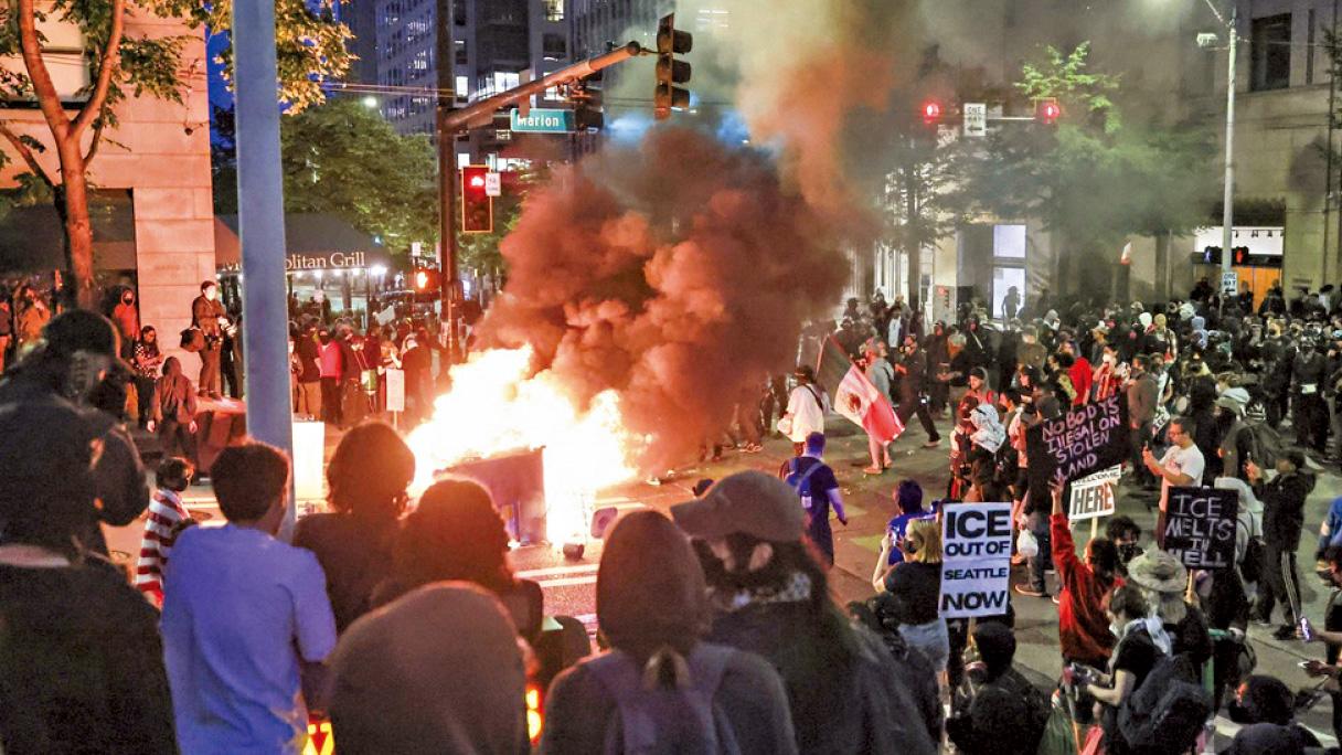 洛城示威蔓延全美多地爆衝突 周末料逾千場示威恭候特朗普