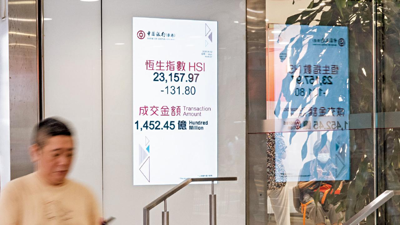 恒指曾瀉621點 六絕月開局 二萬三失復得