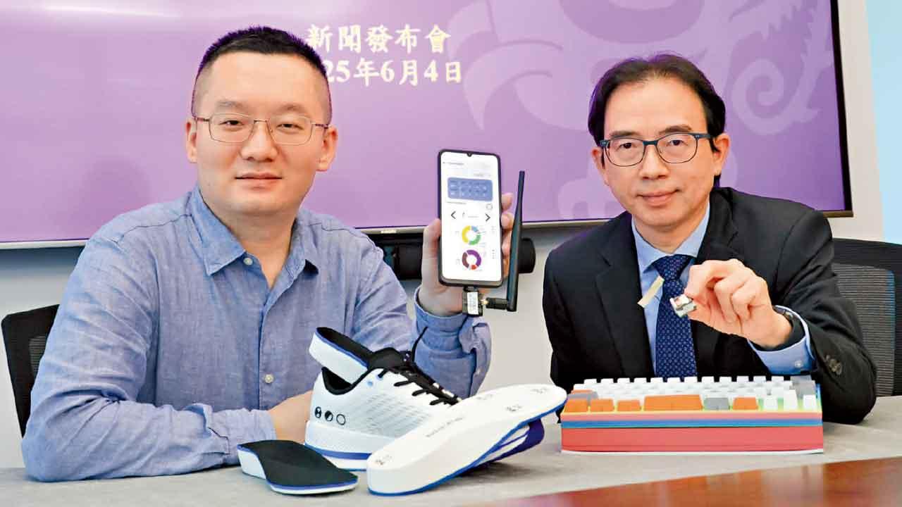 中大研發無電池無線鍵盤及智能鞋墊 奪日內瓦國際發明展兩科學獎 收集腳患步態數據減棄電池
