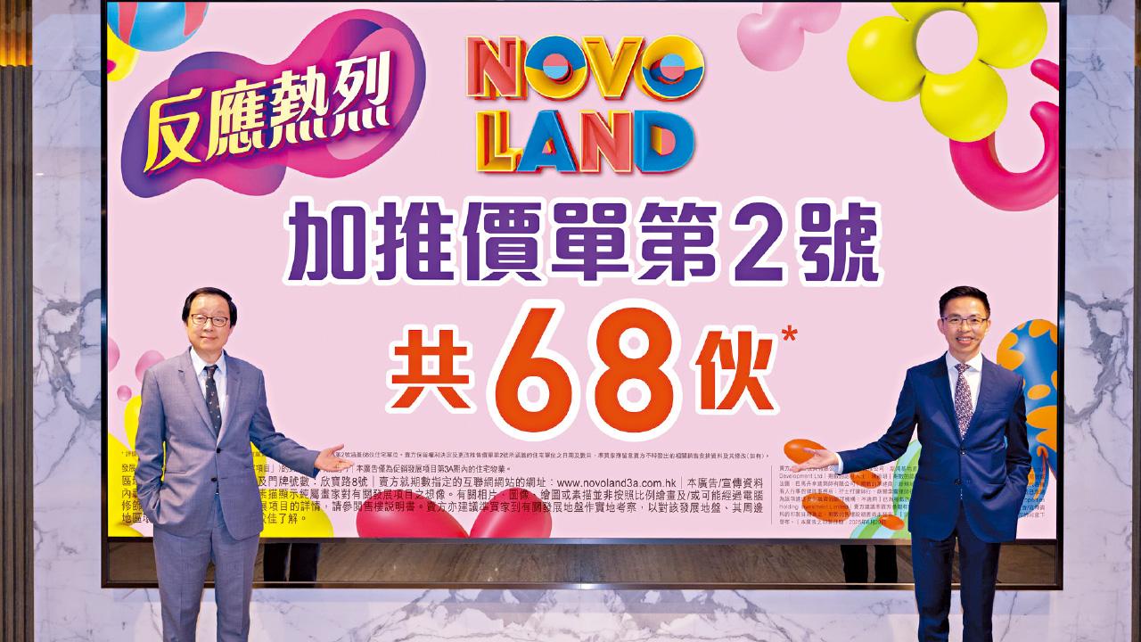 暫錄超購逾16倍 NOVO LAND 原價加推68伙 折實價3球起