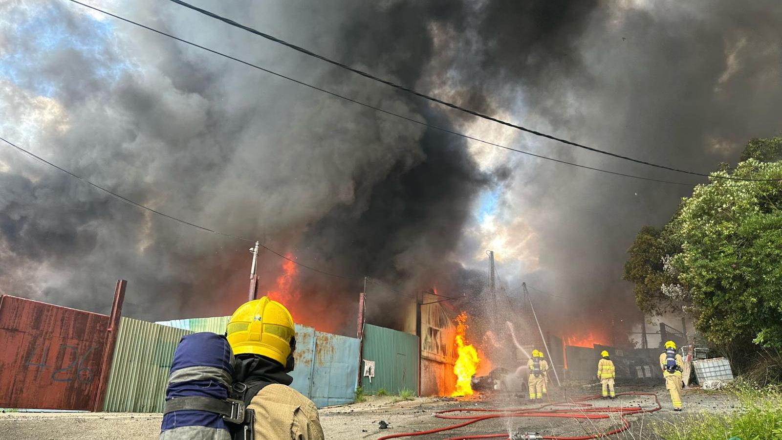 打鼓嶺發生火警。（fb「香港消防處」圖片）