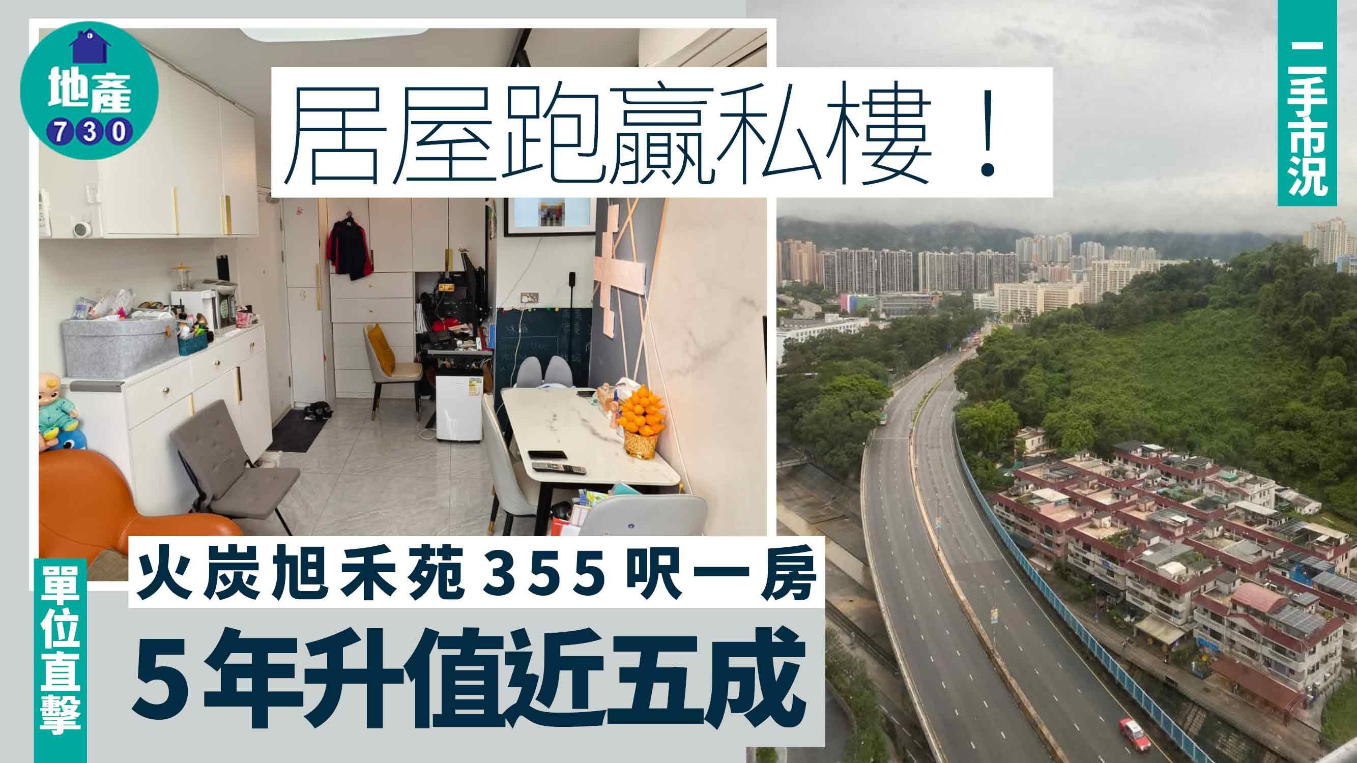 居屋跑贏私樓！火炭旭禾苑355呎一房 5年升值近五成(有圖)｜二手市況