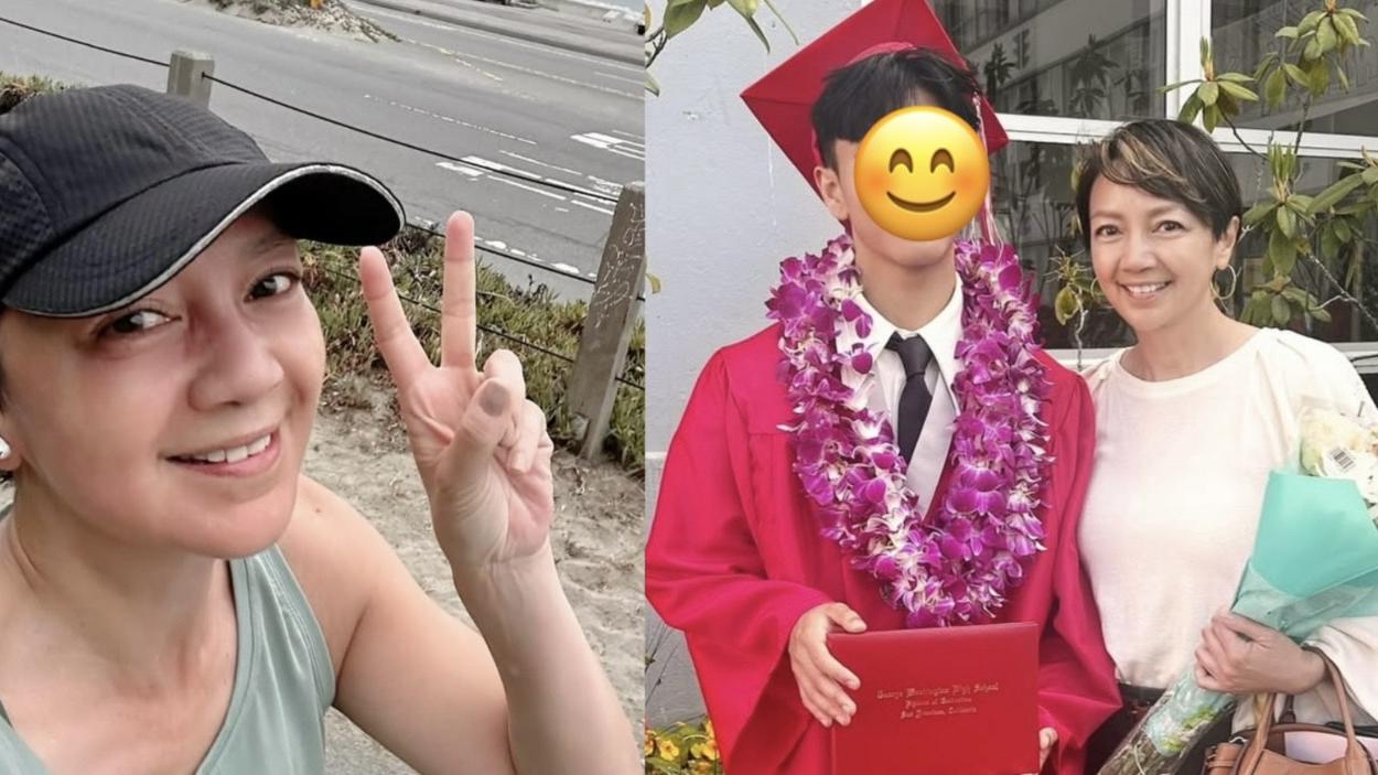 55歲楊婉儀保養得宜 兒子高中畢業顏值備受關注