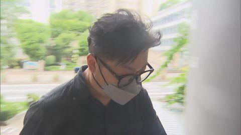 蔡天鳳碎屍案︱兩人涉嫌協助蔡天鳳前夫鄺港智租船潛逃澳門，被控1項串謀意圖妨礙司法公正罪罪成，圖為其中一名被告林舜。(無綫新聞畫面)