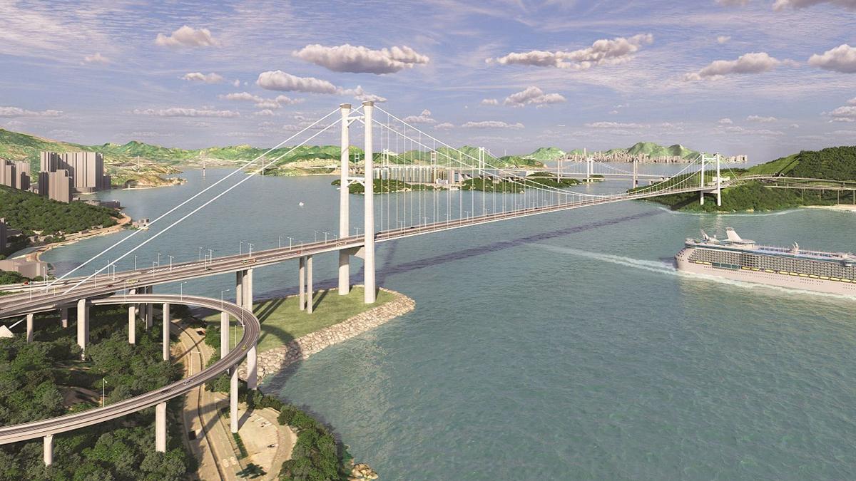青龍大橋模擬圖。(路政署網站圖片)