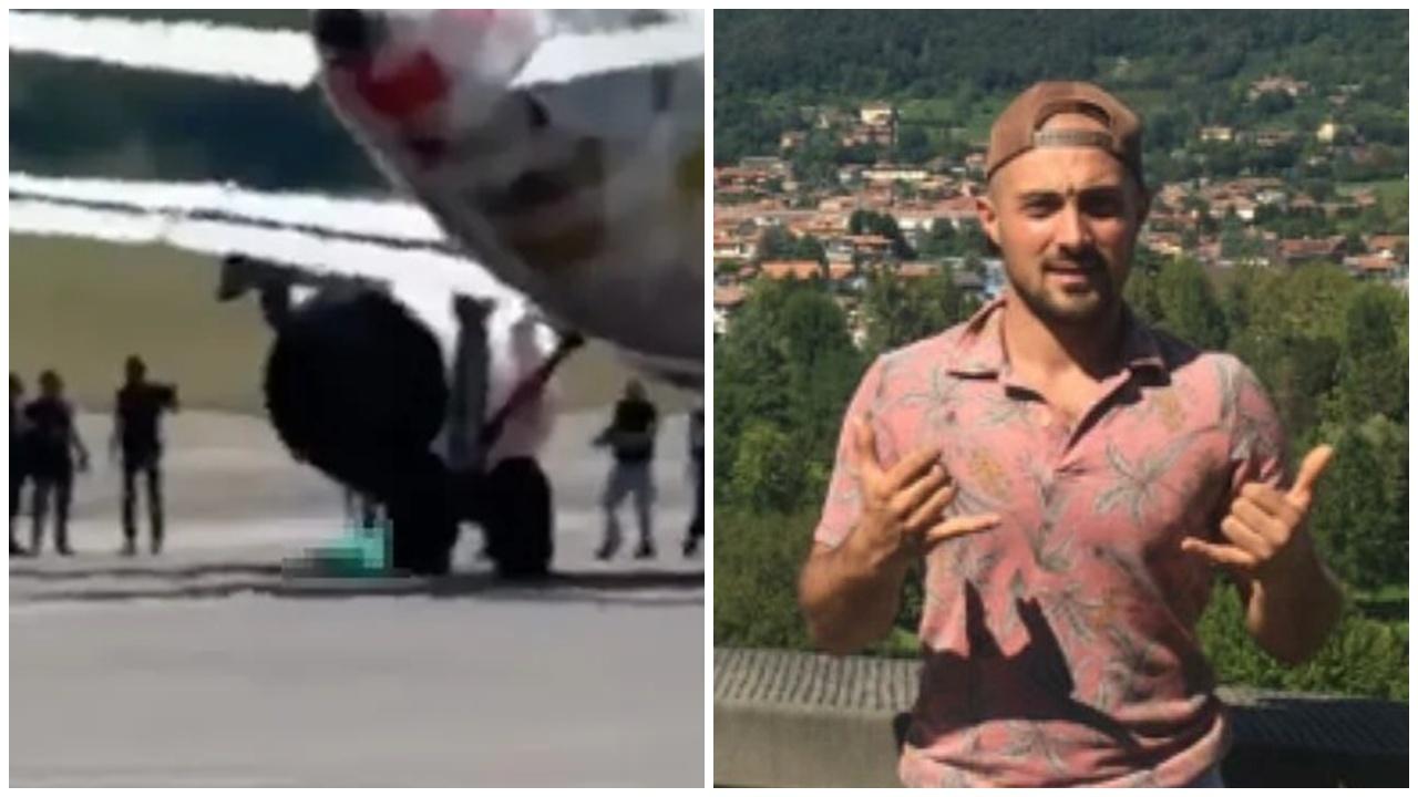 男子闖米蘭機場禁區被捲入飛機引擎死亡，當局不排除他試圖自殺。(X)