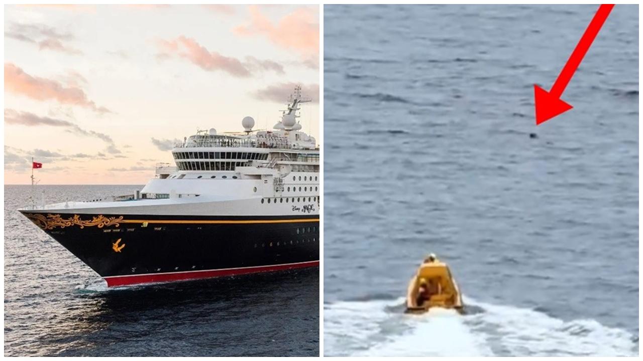 迪士尼郵輪小童墮海，勇父跳海踩水10分鐘齊獲救。(X)