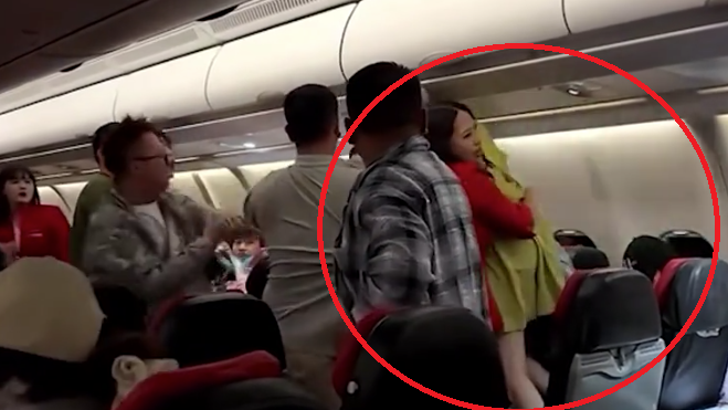 亞航馬來西亞飛中國 3名女乘客大聲說話引發打鬥混戰(有片)