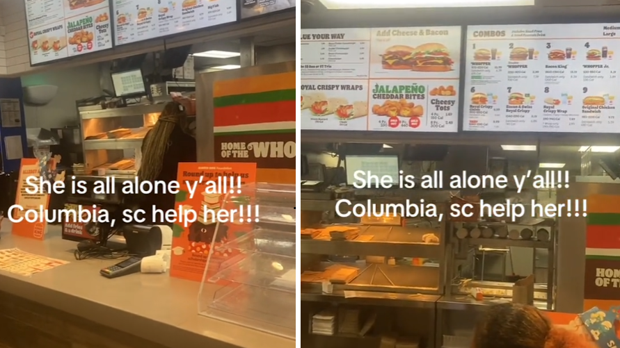 快餐店「漢堡王」走剩單親母員工一腳踢 做足12小時震驚網民